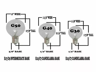 G50 7 Watt Globe Lights-Box Of 25- GKI/Bethlehem-2 Variations • $20