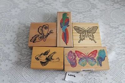 £5 • Buy Animal/Butterflies Wooden Stamps New & Used Job Lot 6