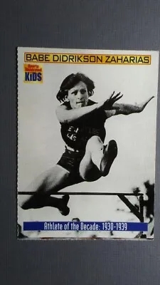 Babe Didrikson-Zaharias Track & Field Card - 2000 SI For Kids Athlete Of Decade • $2.95