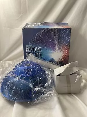 Vintage New Fiber Optic Lite Blue UFO Base Rotating Light Trendz 41220 • $65