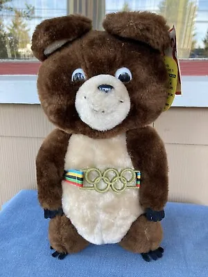 Dakin 1980 Moscow Olympic Games Misha Bear Mascot Plush Stuffed W/ Tag RARE 1979 • $22.95