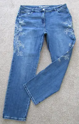 £14.95 • Buy Next Embroidered Relaxed Skinny Jeans Size 18, Leg 30 . Stretch Blue Denim