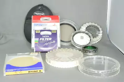 8 Assorted Camera Filters Hoya Tiffan Sunpak Tristar Kodak Various Sizes • $20