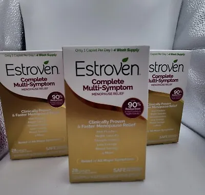 Estroven Complete Multi-Symptom Menopause Relief 28 Caplets EXP 4/2024 3 Pack • $29.99