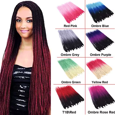 24  Senegalese Braids Synthetic Ombre Twist Crochet Braiding Hair Extensions 30s • $9.28