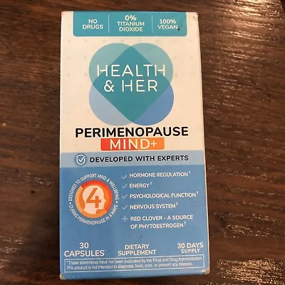Health &her Perimenopause Menopause Support Mind+ Supplement 30 Capsules • $25