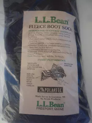 L.L. BEAN Fleece Boot Sock Color Navy Size XL • $12.99