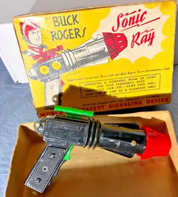 VINTAGE 1952 Dated Official BUCK ROGERS SONIC RAY GUN IN ORIGINAL BOX NO RESERVE • $23.50