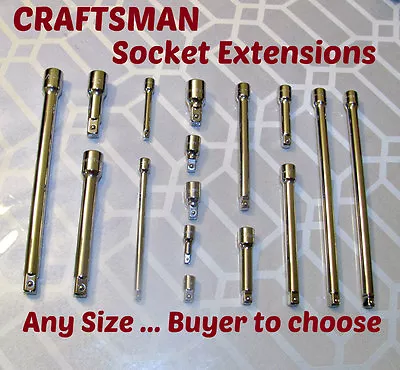 CRAFTSMAN Socket Extension 1/4  3/8  1/2  Inch - Extension Bar - Any Size NEW • $7.89