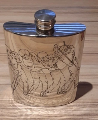 £9.99 • Buy British Noblemen Pewterware. Sheffield. 6oZ Golfing Hipflask