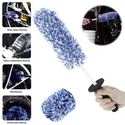 Soft Bristle Cleaner Car Wheel Cleaning Brush Tool Tire Washing Clean Alloy • $14.59