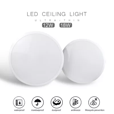 LED Ceiling Lamp Energy Saving 12/18W Modern Hardwire Oyster Light Dustproof • $20