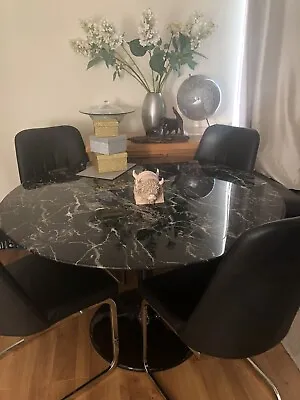 £650 • Buy Marble Dining Table And 4 Chairs Used