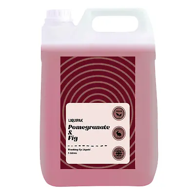 Liquipak Vegan Washing Up Liquid Pomegranate & Fig - Cruelty Free UK Made 5L • £15.99