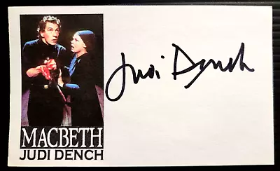 Judi Dench  Macbeth  Autographed 3x5 Index Card • $6.60