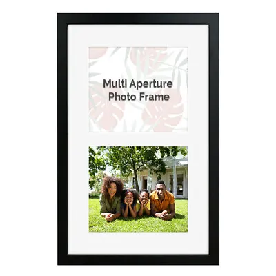 Multi Aperture Photo Picture Frames Holds 2 3 Or 4 Photos Various Sizes SQUARE • £7