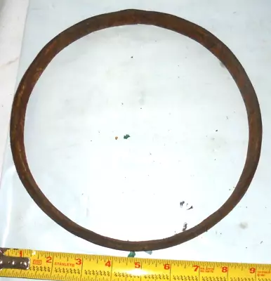 Antique Wagon Wheel 1X9 IN Hub  Steel Rings ( 1 )  Farmhouse Rustic  WITH RUST • $14.95