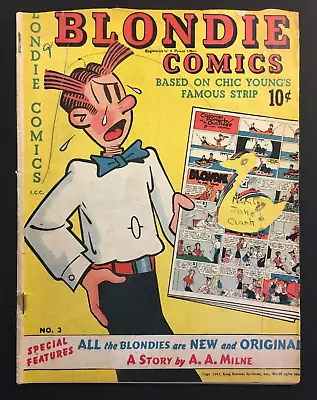 Blondie Comics Issue 3 VINTAGE COMIC 1947 King Comics Chic Young Dagwood Archie • $20