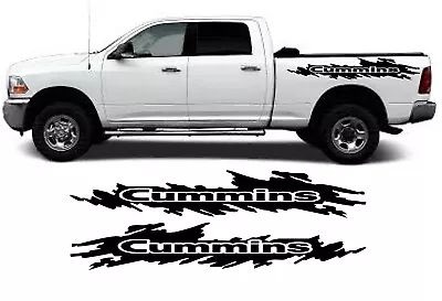 Pick Up Truck Side Bed Vinyl Decals Splash  Graphics Compatible With Ram CUMMINS • $69.95