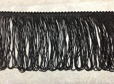 Black Loop Fringe Dress Trimming 100mm - 4  / 125mm - 5  Wide  • £3.99