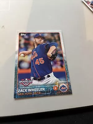 2015 Topps Opening Day Baseball Card 142  New York Mets Zach Wheeler • $1.49