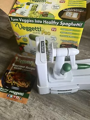 Veggetti Pro Tabletop Spiral Vegetable Cutter With 3 Stainless Steel Blades TV • $11