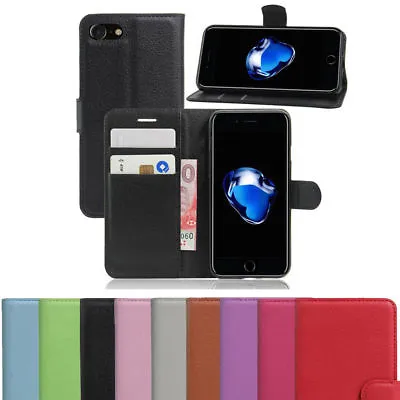 £3.99 • Buy Case For Apple 6 7 8 Plus X XS 11 12 Pro Max Flip Wallet Leather Cover