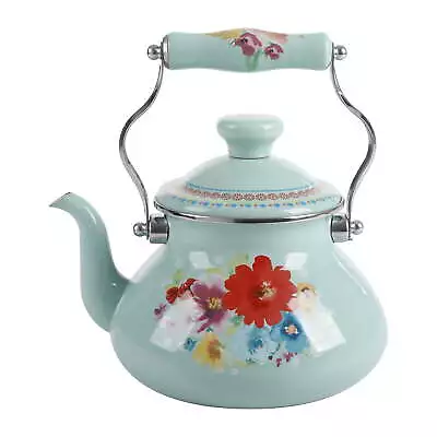 Breezy Blossom Enamel On Steel 1.9-Quart Tea Kettle • $28.47