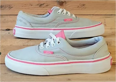 Vans Off The Wall Low Canvas Trainers UK3.5/US6/E36 TB6Q Grey/Pink/White/Gumsole • $94.60