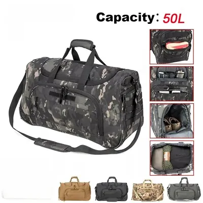 Waterproof Men's Gym Sports Travel Bag Tactical Duffle Luggage Outdoor Training  • $35.99