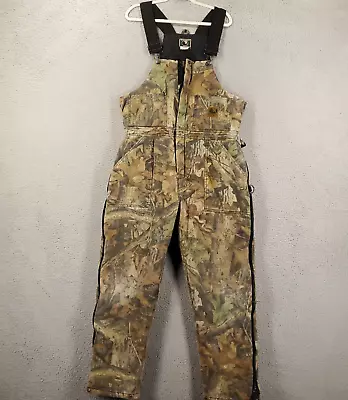 Berne Camo Overalls Mens M 40-42 Bibs DISTRESSED Advantage Timber Hunting • $18.84