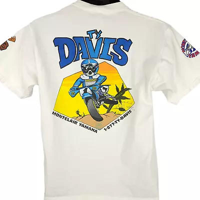 Vintage Ty Davis Motocross T Shirt Mens Size Medium 90s Yamaha Supercross • $48.99