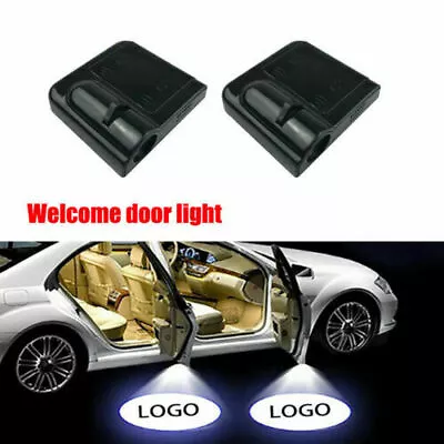 $14.94 • Buy 2Pcs Wireless LED Projector Lamp Courtesy Puddle Car Logo Shadow Car Door Lights