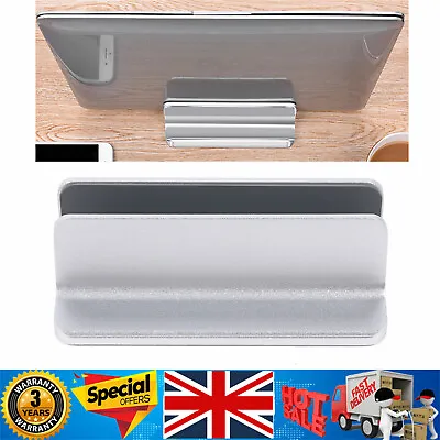 Aluminum Vertical Laptop Stand For Macbook Air Pro Desktop Holder Bracket Silver • £13