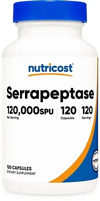 Nutricost Serrapeptase 120000 SPU 120 Capsules • $17.95