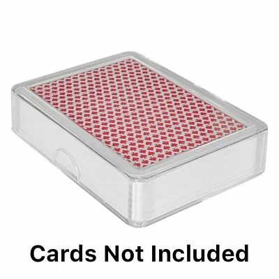 Empty Clear Playing Card Deck Protector Coin Storage Box Poker Badge Case Holder • $5.99