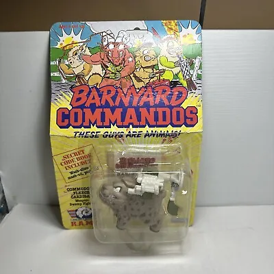 Playmates Toys Barnyard Commandos Commodore Fleece Cardigan Vintage 80s 1989 • $25.19