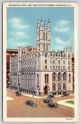 Mizpah Hotel And First Baptist Church Syracuse NY Postcard UNP Corner View • $5.75