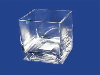 £8.50 • Buy 10cm Glass Cube Vase  (3708)