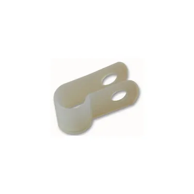 £4.07 • Buy 25 Pack White Natural Nylon Plastic Screw Fixing 6 Mm Cable Pipe P Clip 100504