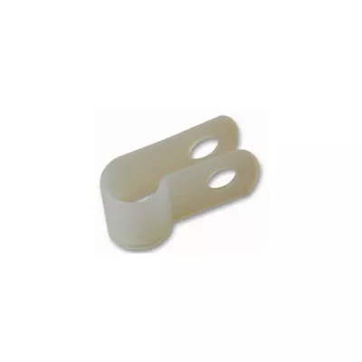 25 Pack White Natural Nylon Plastic Screw Fixing 6 Mm Cable Pipe P Clip 100504 • £6.19