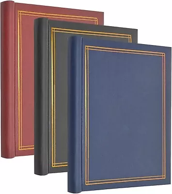 Large Self-Adhesive Photo Albums With 36 Sheets/72 Sides Each Black/Red/Blue • £13.99
