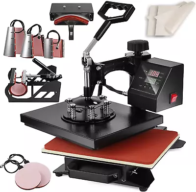 8 In 1 Heat Press Machine Swing Away T Shirt Pressing Machine Multifunction He • $421.79