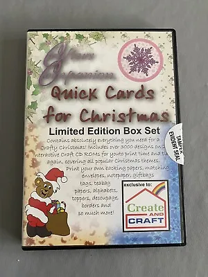 £1.75 • Buy Crafters Companion Quick Cards For Christmas CD Rom