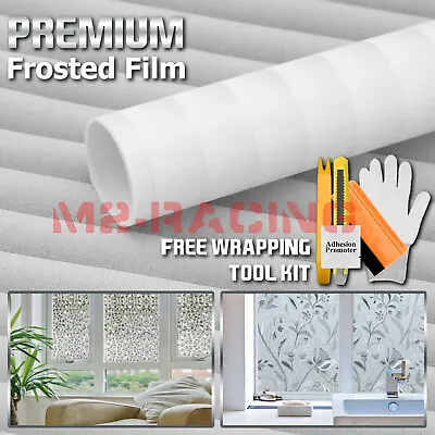 【Frosted Film】 Glass Home Bathroom Window Security Privacy Sticker #5018 • $4.99