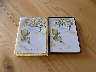 Vintage Antioch Holly Hobbie Owl Bookplates Gummed Opened Complete! 70s Tree • $14.99