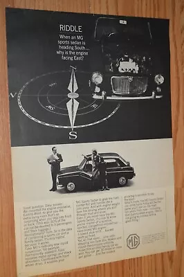 ★★1965 Mg 1100 Sports Sedan Original Vintage Advertisement Print Ad-65 • $9.99