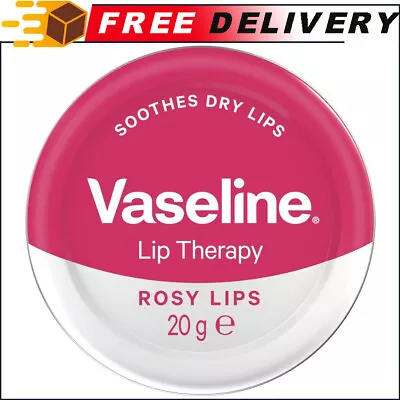 Vaseline Lip Therapy Rosy Lips With Rose & Almond Oil Soothes Dry Lips 0.70 Oz • $8.50