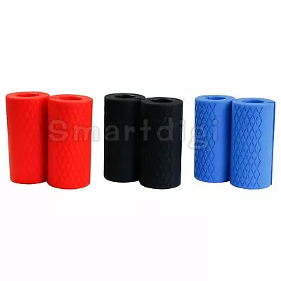 1Pair Thick Fat Barbell Silicone Grips Gym Arm Dumbbell Wrap Grip Weightlift • $19.99