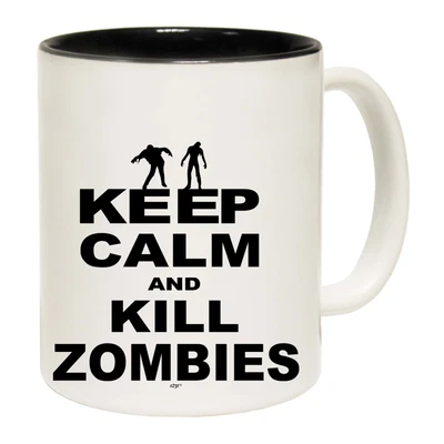 Keep Calm And Kill Zombies - Funny Novelty Coffee Mug Mugs Cup - Gift Boxed • £5.49